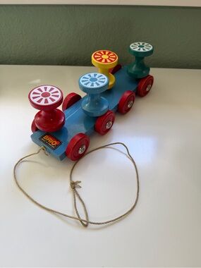 BRIO Spool Wagon, Vintage Pull Toy
